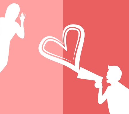 I love you ,Tell love concept graphicのイラスト素材