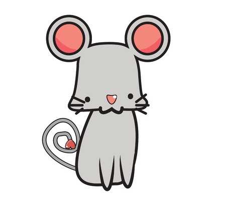 Cute Mouse Cartoon illustrationのイラスト素材