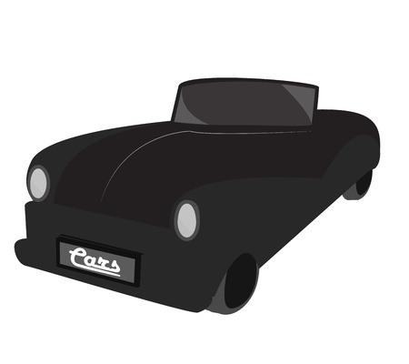 Retro car  Vintage graphicのイラスト素材