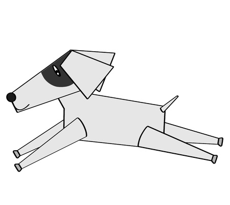 This is a dog jump のイラスト素材