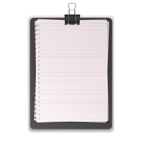 Black Clipboard With Paper Lined graphic vector eps10のイラスト素材