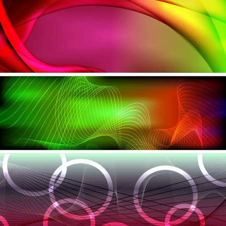 set of colorful  banners のイラスト素材