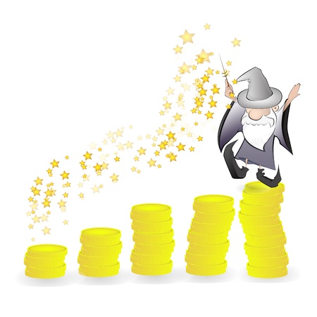 financial magic graph graphic vector eps10のイラスト素材