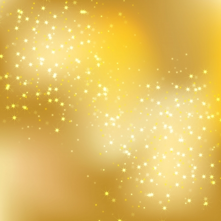 stars descending on golden backgroundのイラスト素材
