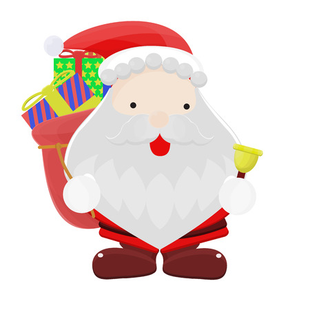 Santa Claus cartoon illustration vectorのイラスト素材