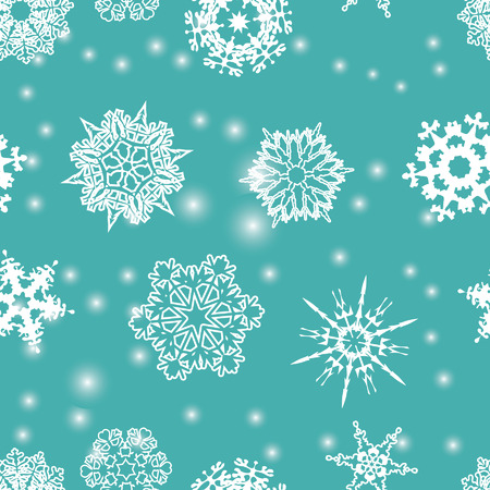 Snowflakes seamless pattern.のイラスト素材