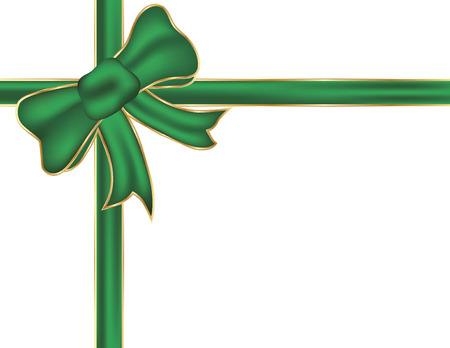 Green christmas bow.のイラスト素材
