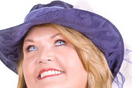 Beautiful blond woman smiling.の写真素材