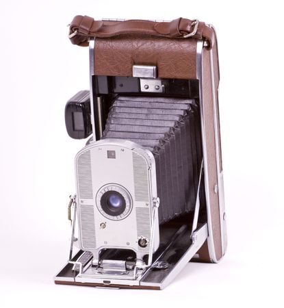 Old camera isolated on white.の写真素材