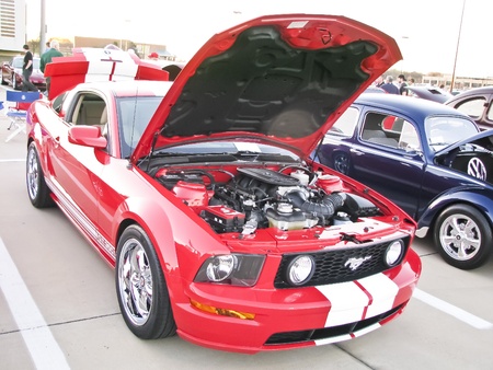 North Richland Hills,TX - August 30: Detail of BISD Car Show  - August 30, 2008 at Birdville ISD in North Richland Hills, Texas.のeditorial素材