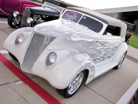 North Richland Hills,TX - August 30: Detail of BISD Car Show  - August 30, 2008 at Birdville ISD in North Richland Hills, Texas.のeditorial素材