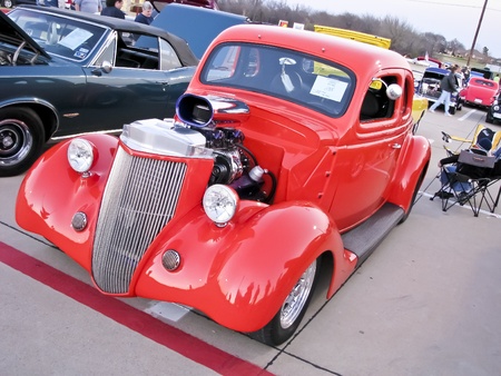 North Richland Hills,TX - August 30: Detail of BISD Car Show  - August 30, 2008 at Birdville ISD in North Richland Hills, Texas.のeditorial素材