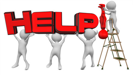 Team building asking for helpの写真素材