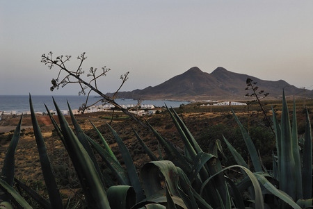 Isleta del Moro landscape. Cabo de Gataの写真素材