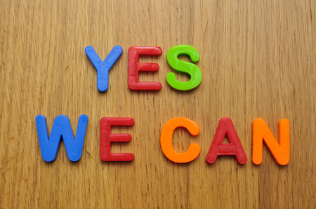 Yes we can phraseの写真素材