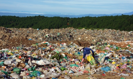 Many people make their live by pick up waste, someone pick up along street, these people concentrate...