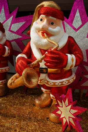 Santa claus   Father Chrismas  playing intrument の写真素材