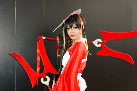 HO CHI MINH CITY, VIET NAM- DEC 7: Asian girl transformed into beautiful comic character, Vietnamese...