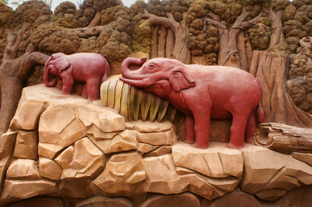 DA LAT, VIET NAM- FEB27: Amazing destination for Vietnam tourism, work of art know as sculpture  tunnel from clay, crowd of traveller traveling architecture work in forest, Dalat, Vietnam, Feb27, 2015のeditorial素材