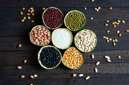Group of cereals, healthy food, rich vitamin b, fibre, rich carbohydrates and protein, use grain...