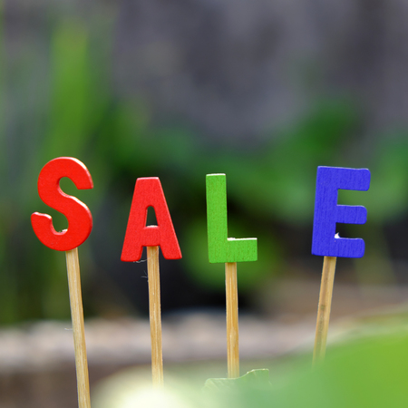 Sale off background for shopping season, can use as label for special promotion at outdoor fashion storeの写真素材