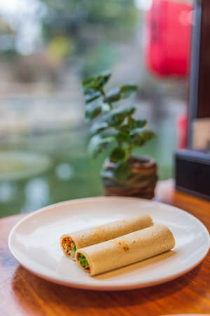 Shandong specialty multigrain pancakes on the table