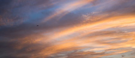 Cloudy sky during the sunsetの写真素材