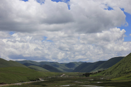 Mountainous viewの写真素材