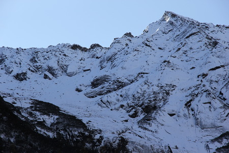 Snow mountainの写真素材