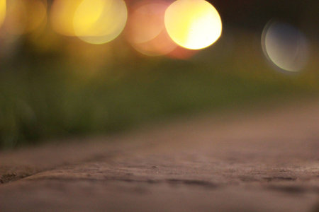 Bokeh effect above the groundの写真素材
