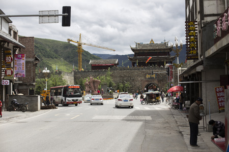 Tibetan townのeditorial素材