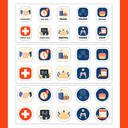 Flat Icon. Notebook sticker and label.のイラスト素材