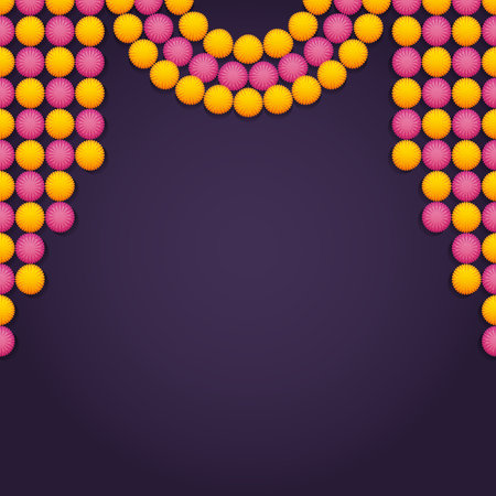 Diwali background with flowers Vector illustrationのイラスト素材