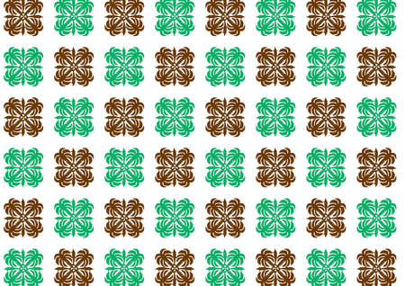 It is a silhouette pattern designed in Hawaiian quilt style. The pattern of the palm tree and the dolphin was spread all over.の写真素材