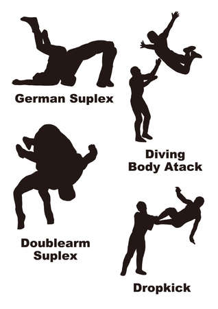 Illustration Data Pro Wrestling Technique Silhouette 2

It is a silhouette illustration four of professional wrestling technique.の写真素材