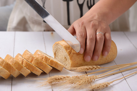 Whole wheat breadの写真素材