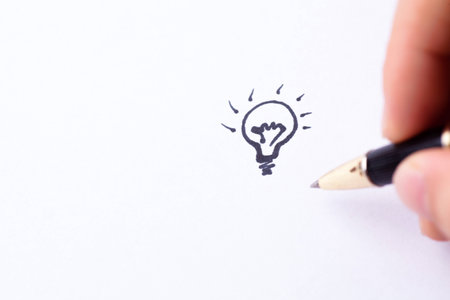 Light bulb paintの写真素材