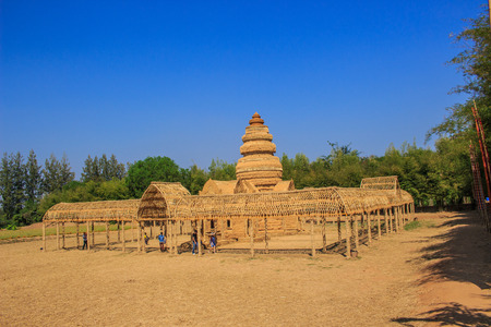 hay Castle with sunny on 5th Jan 2016,at  Jim Thompson Farm, Thailandのeditorial素材
