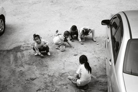 children Playing gameのeditorial素材