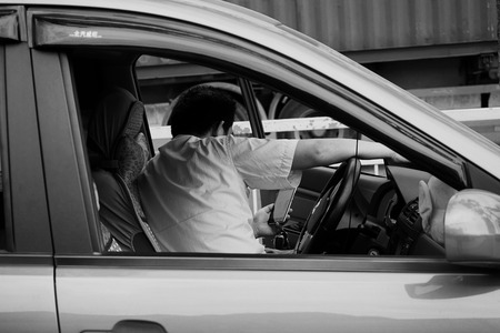 Passenger in carのeditorial素材