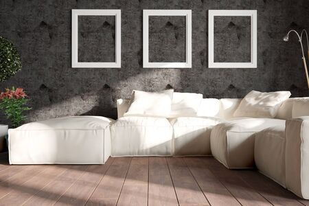 Modern interior design. 3D illustration