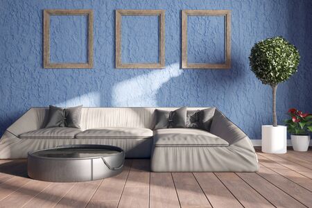 Modern interior design. 3D illustration