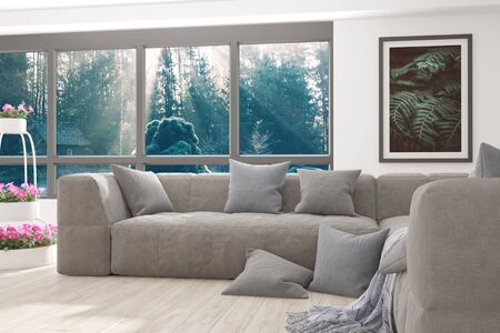 Modern interior design. 3D illustration