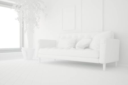 Modern interior design. 3D illustrationの写真素材