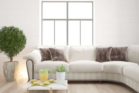 Modern interior design. 3D illustrationの写真素材