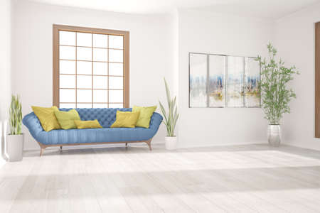 Modern interior design. 3D illustration