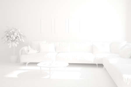 Modern interior design. 3D illustrationの写真素材
