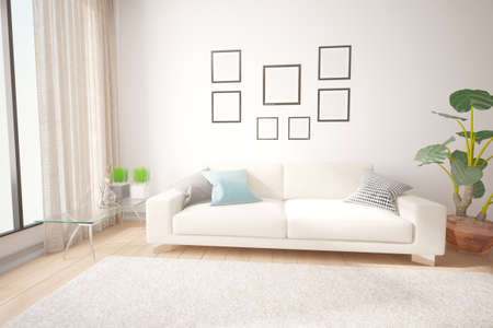 Modern interior design. 3D illustration