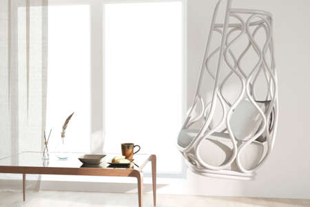 Modern interior design. 3D illustrationの写真素材