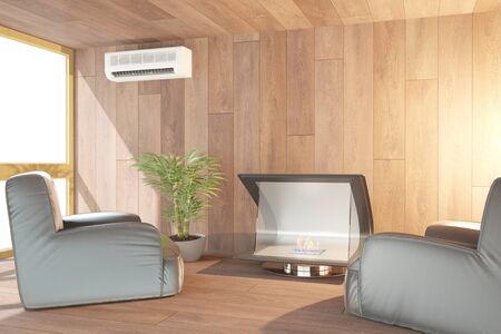 Modern interior design. 3D illustration